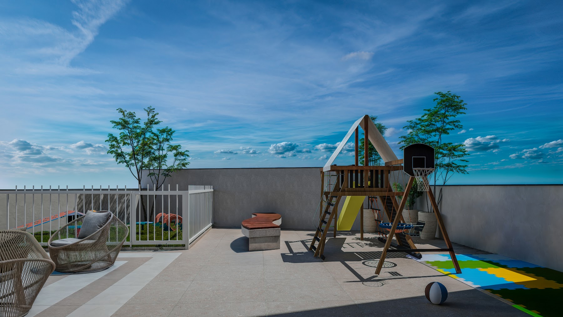 Área de lazer infantil do VÉRTICE Residence